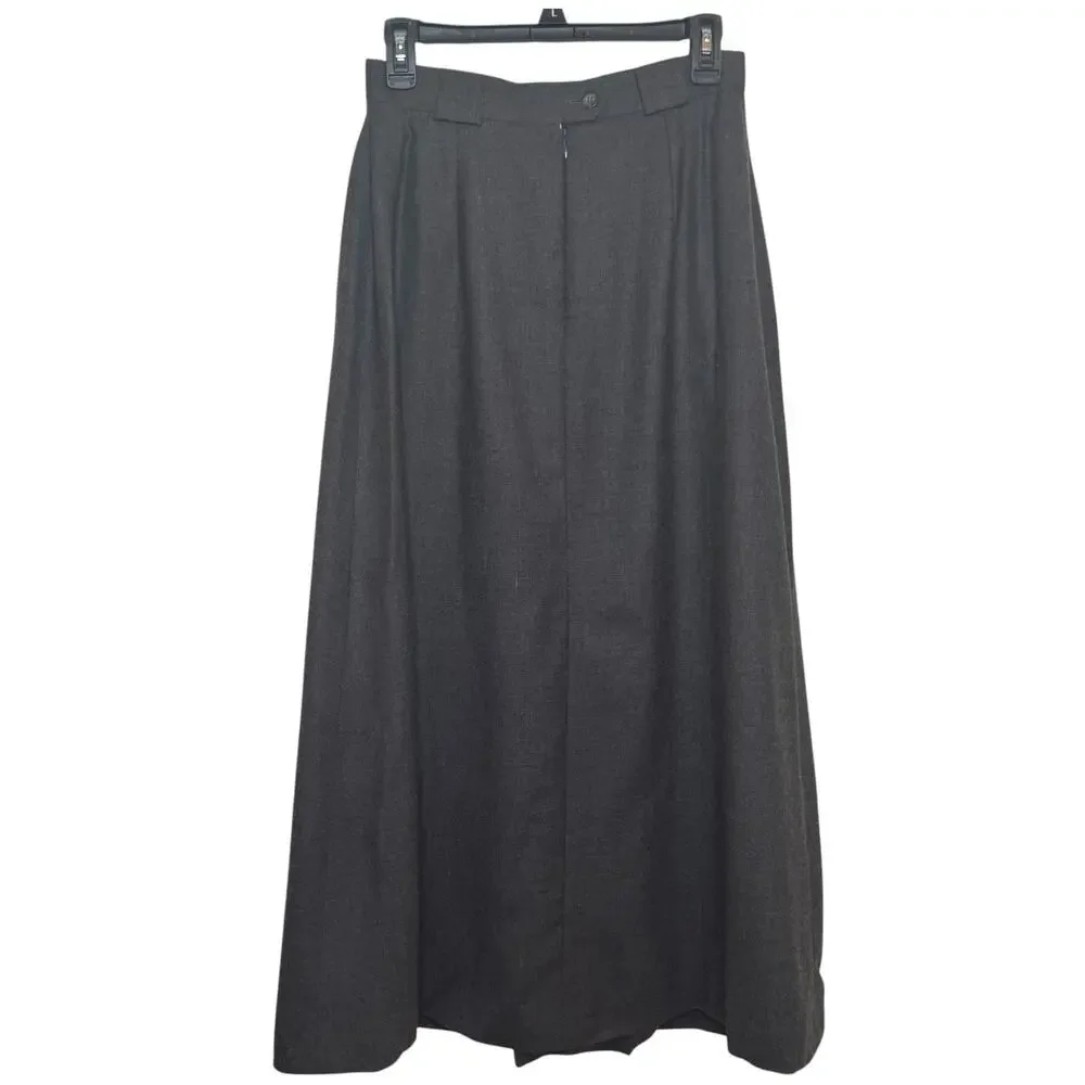 Vtg Louis, Boston Wool Cashmere Blend Gray Midi Skirt Made in West Germany